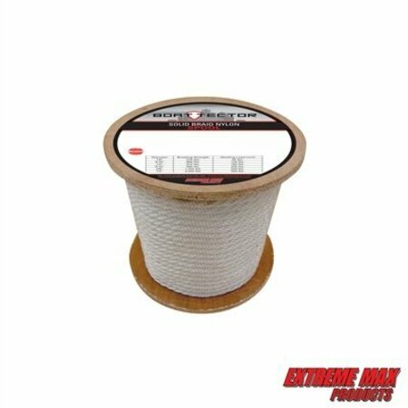 EXTREME MAX Extreme Max 3006.2201 BoatTector Solid Braid Nylon Rope - 5/16" x 500', White 3006.2201